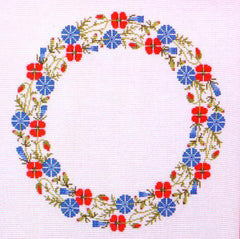 Chicory & Poppy Tablecloth, with Linen