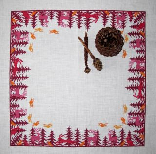 Winter Wildlife Table Square Winter Wildlife Table Square