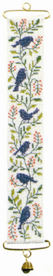 Blue Birds Mini Bell Pull Blue Birds Mini Bell Pull