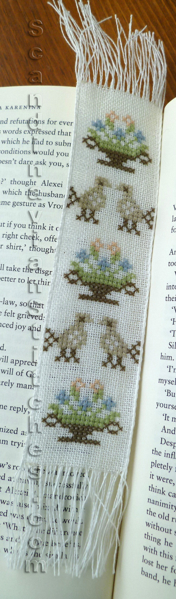 Birds with Flowers Bookmark Birds with Flowers Bookmark
