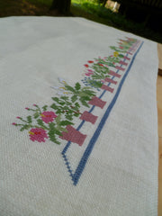 Flower Pots Cafe Curtain, without linen