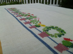 Flower Pots Cafe Curtain, without linen