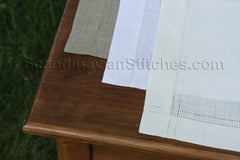 Double Hem Stitched Large Table Square
