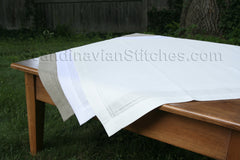 Double Hem Stitched Large Table Square
