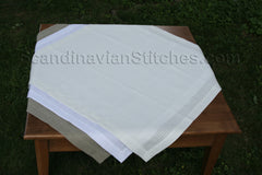 Double Hem Stitched Large Table Square