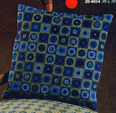 Flowers in Squares Pillow