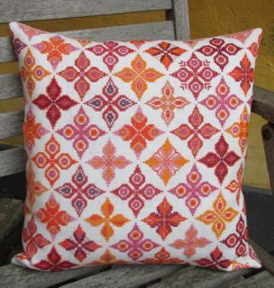 Fleur Red Orange Pillow