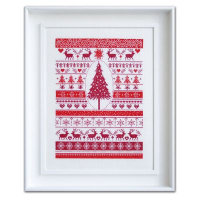 Red Christmas Cross Stitch Kit