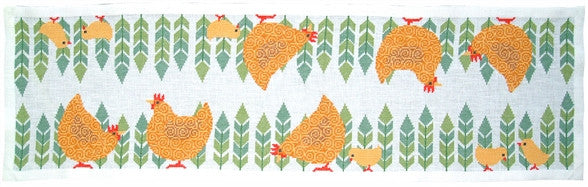 Hens in the Grass Runner